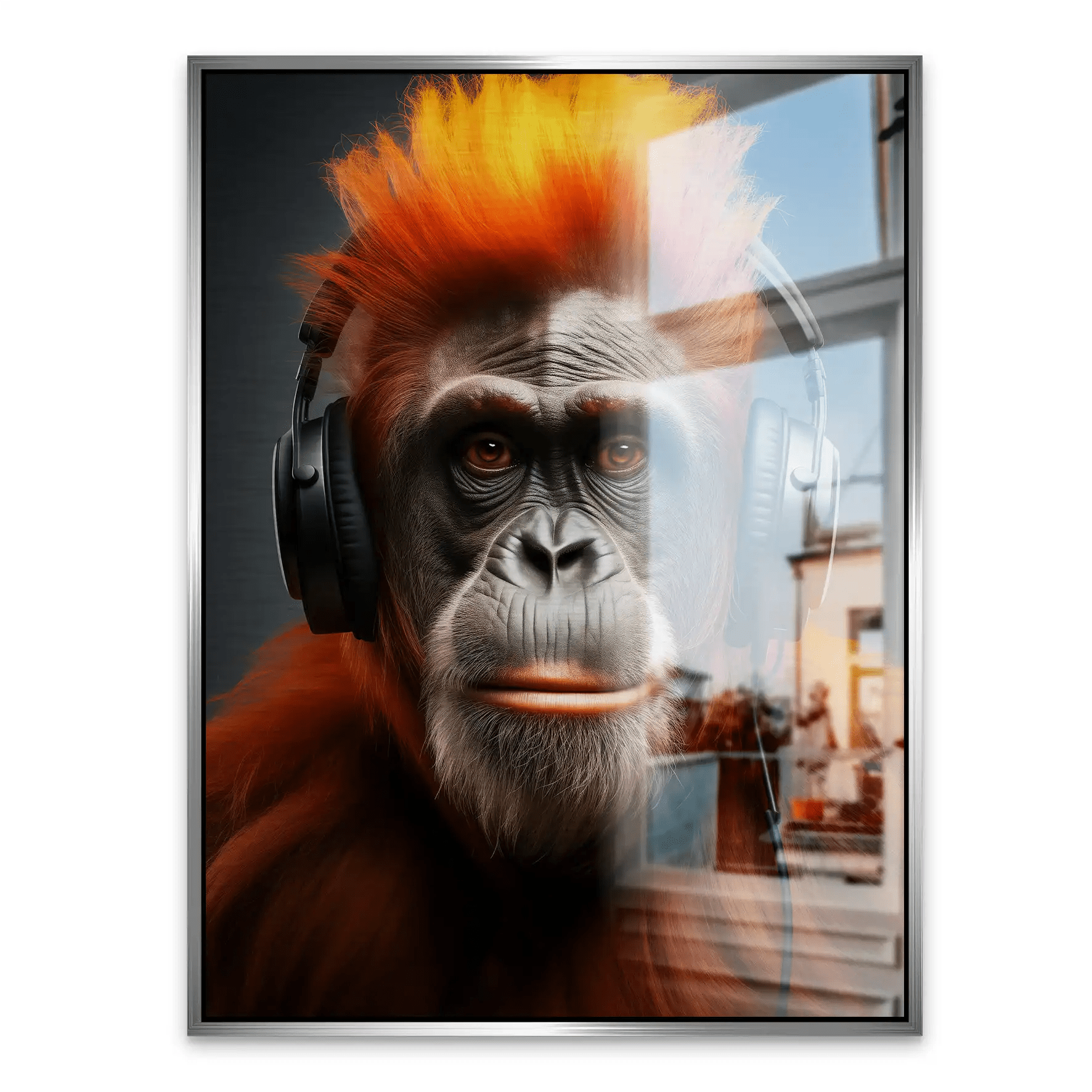 Music Monkey Aludibond Gebürstet INGALERIE