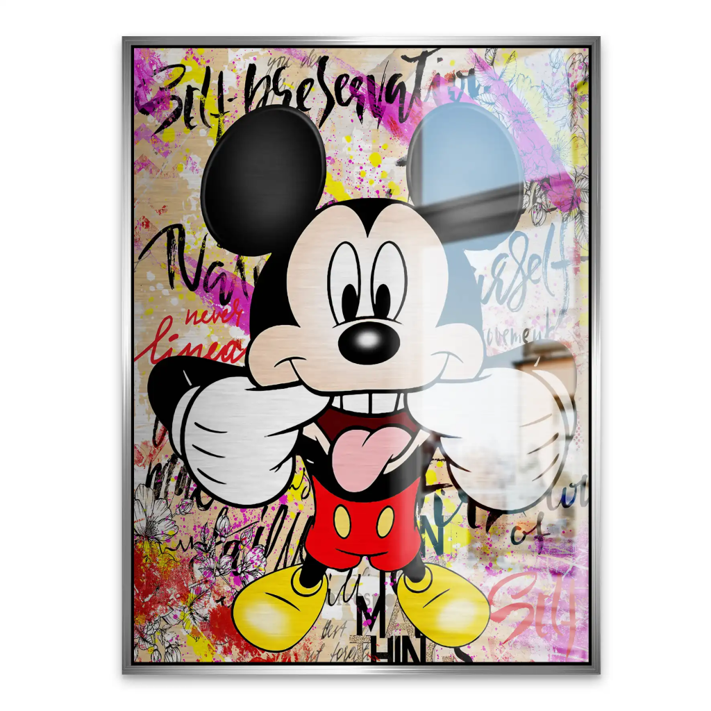 Micky Smile Pop Art Alu Gebürstet INGALERIE