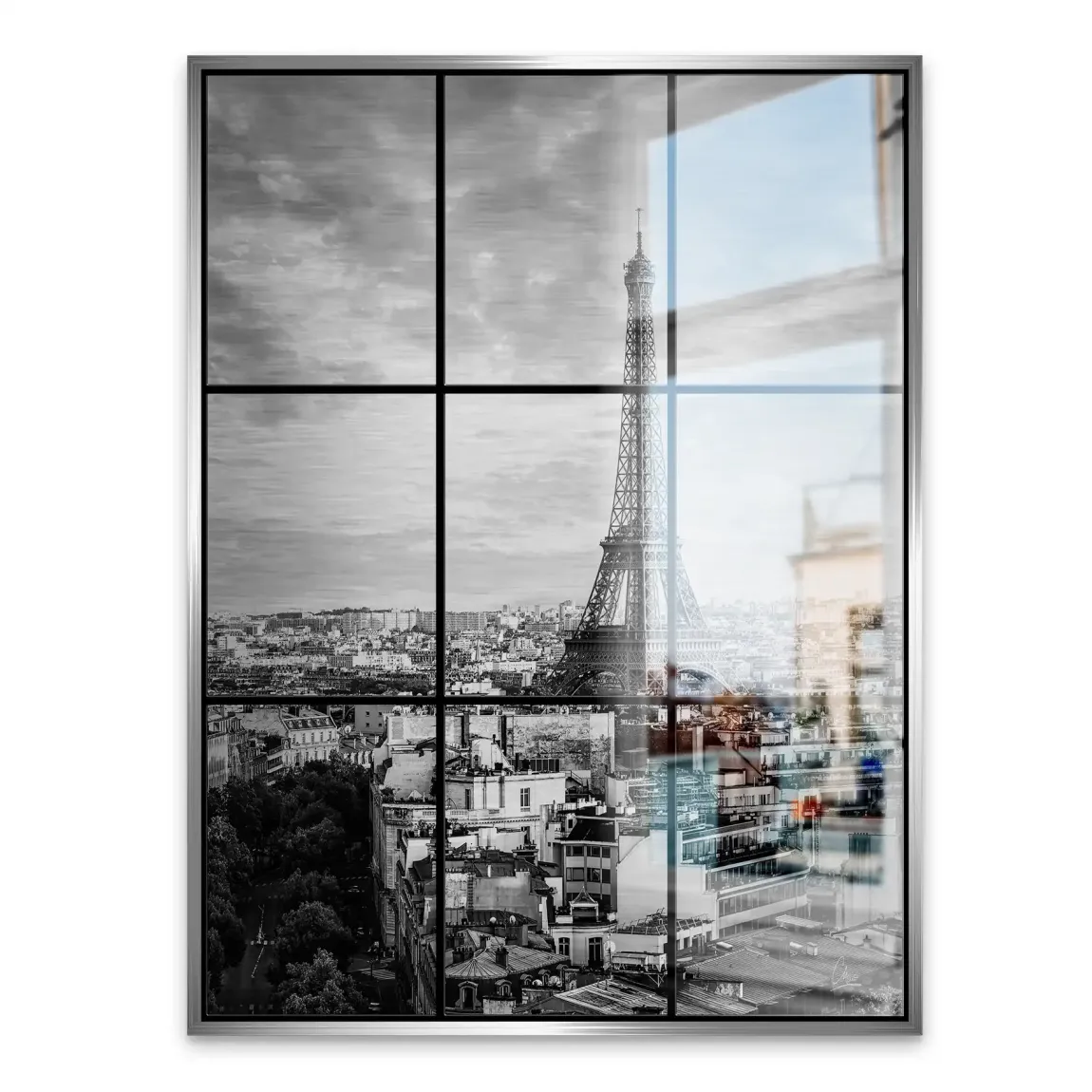 Eiffelturm über Paris Alu Gebürstet Bild