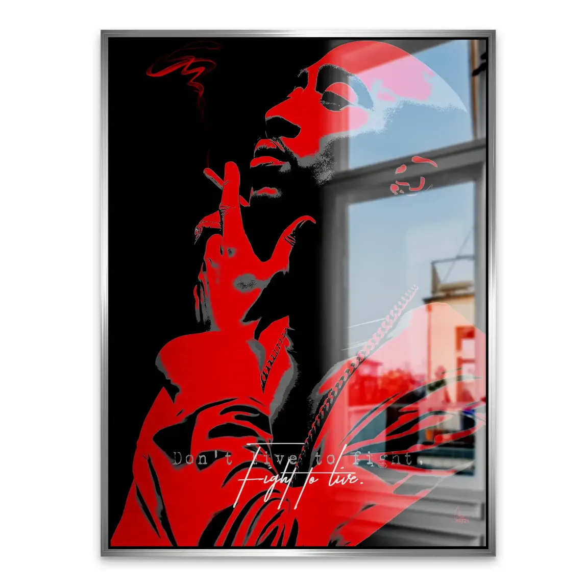 Tupac Fight Aluminiumbild gebürstet
