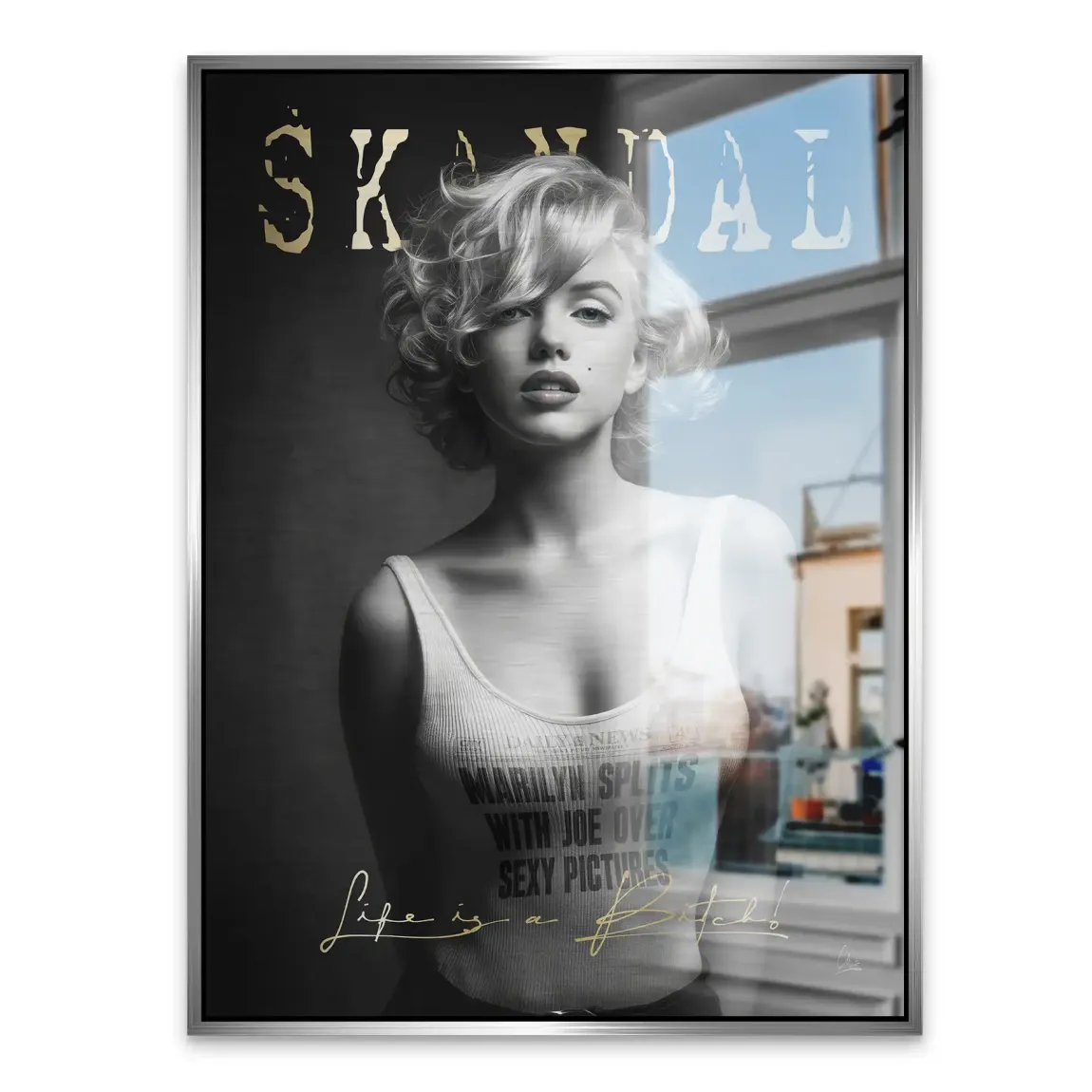 Marilyn Skandal Alu Gebürstet Bild