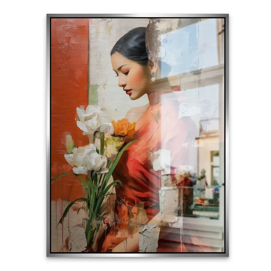 Silent Orchid Beauty Alu Gebürstet Bild