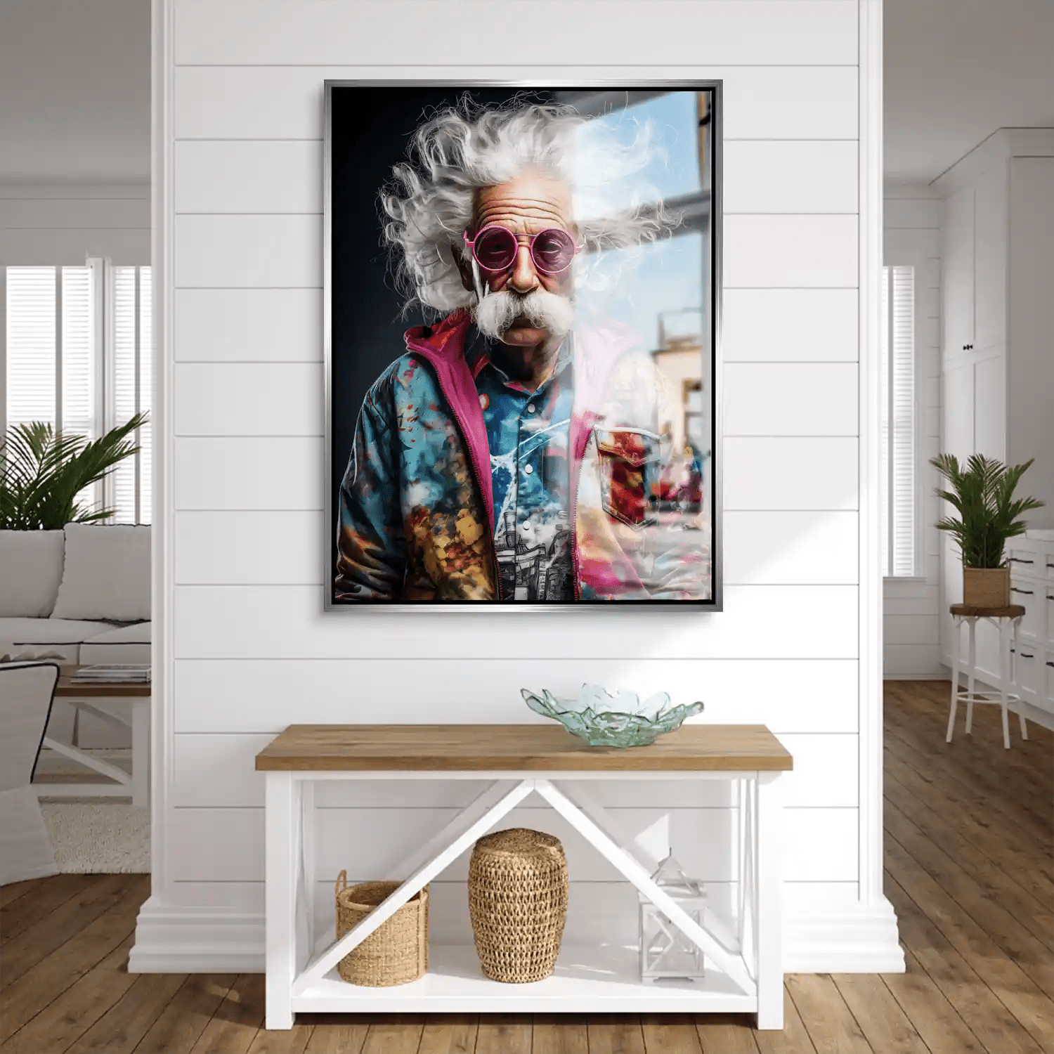 Einstein Hipster Style Aludibond Gebürstet INGALERIE