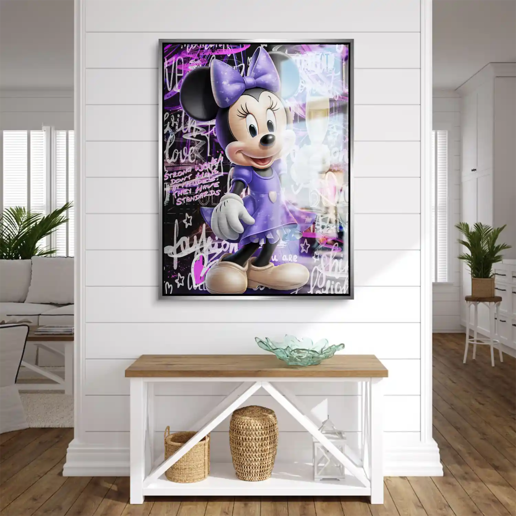 Minnie Maus Champagner Pop Art Alu Gebürstet INGALERIE