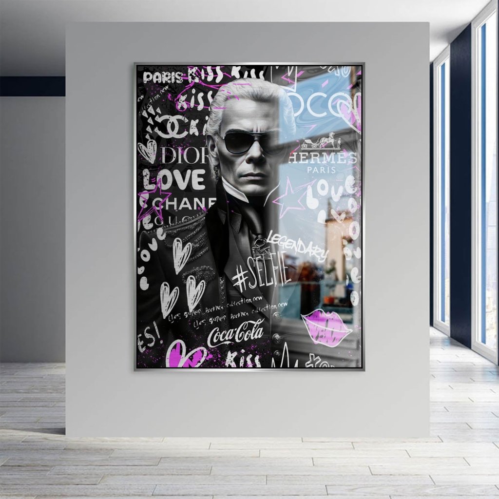 Karl Pop Art Style Aludibond Brush Bild INGALERIE