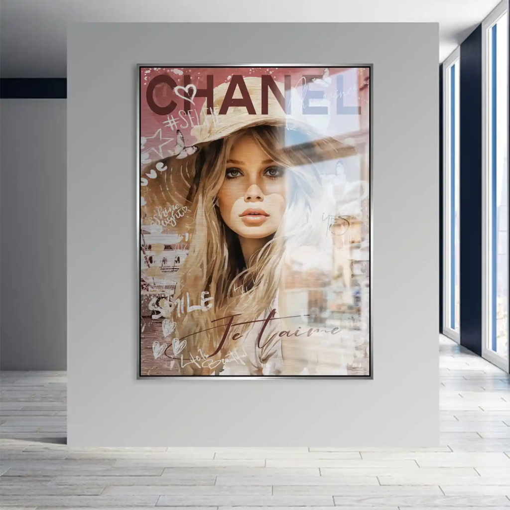 Pop Art Bardot Chanel Aludibond Gebürstet INGALERIE