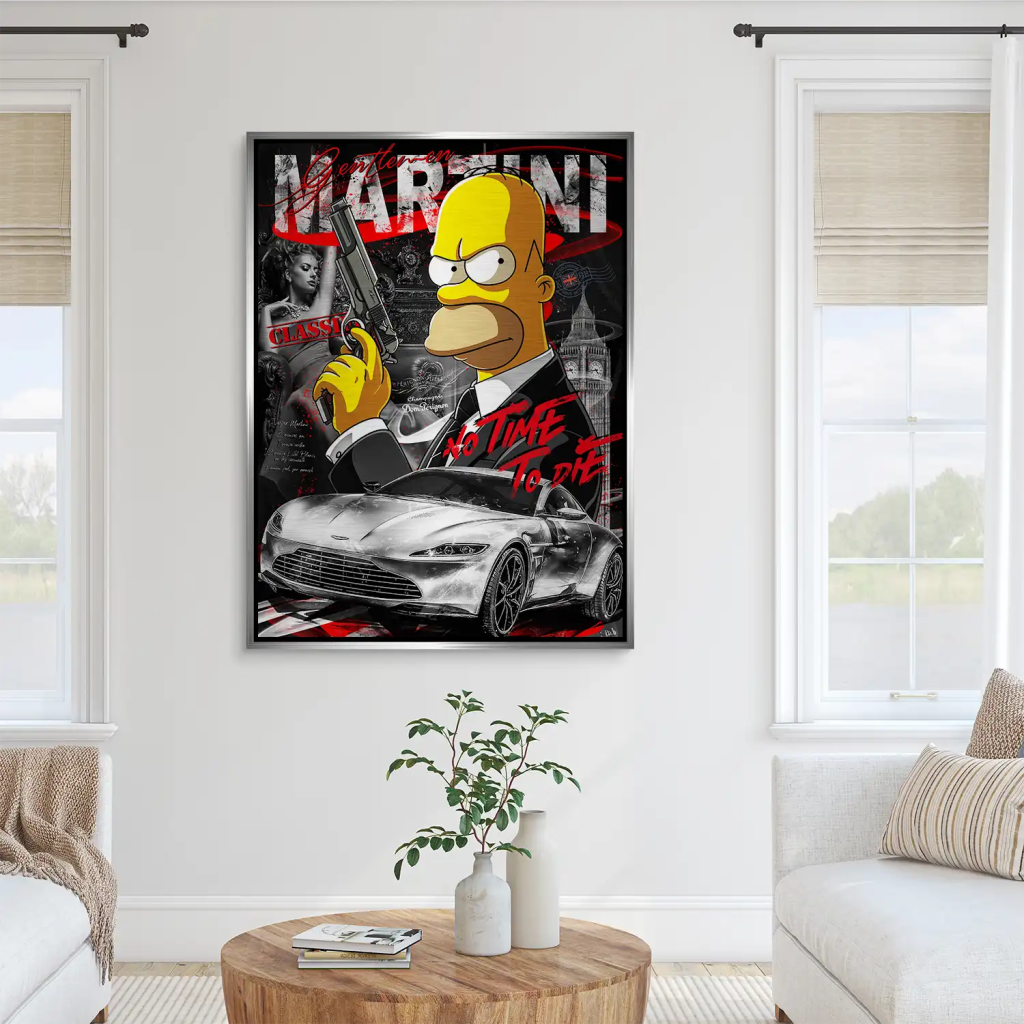 Homer No Time To Die Aludibond Gebürstet INGALERIE