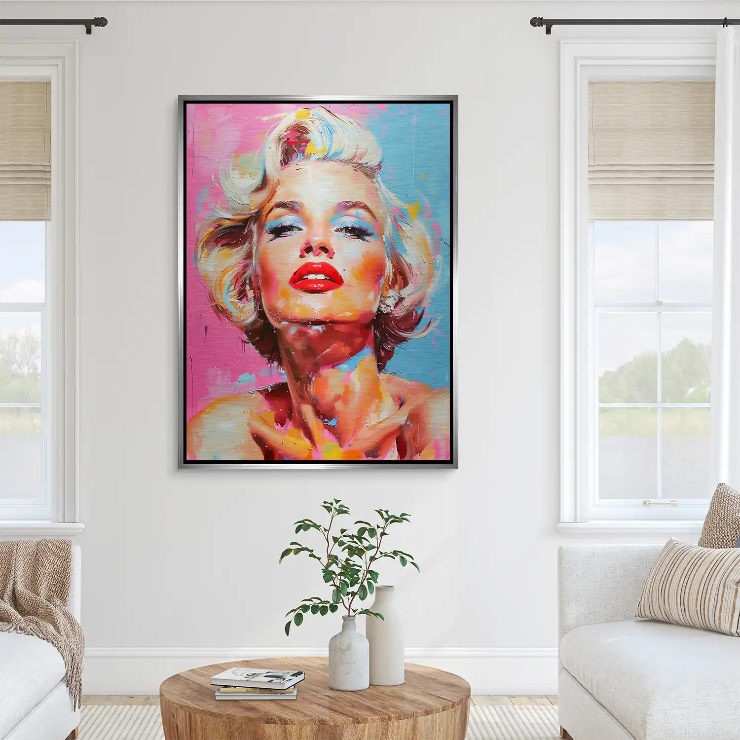 Marilyn Monroe Color Style Aludibond Gebürstet INGALERIE