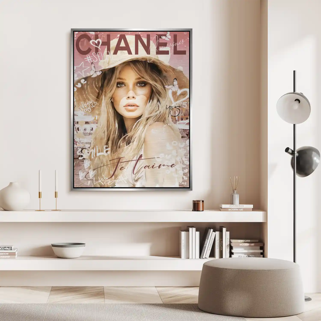 Pop Art Bardot Chanel Aludibond Gebürstet INGALERIE