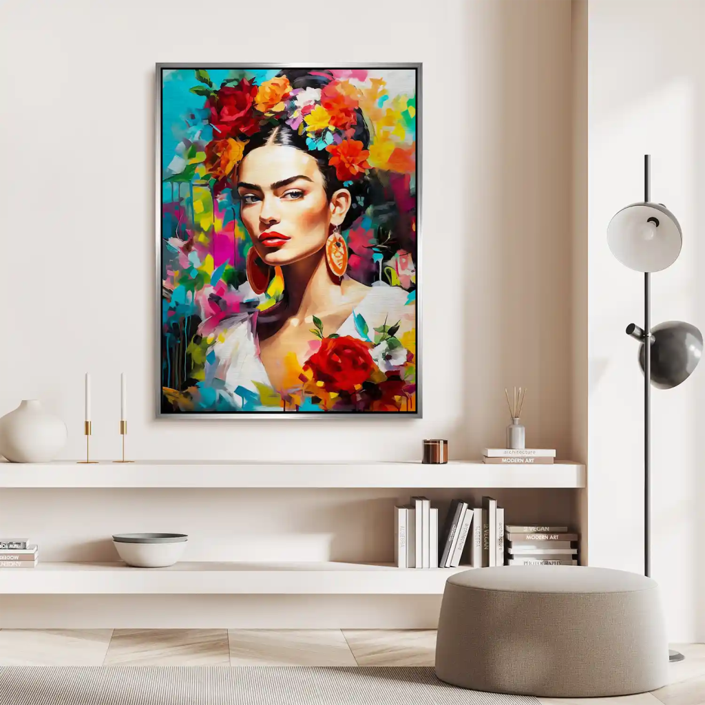 Frida Kahlo Flower AluDibond Gebürstet INGALERIE