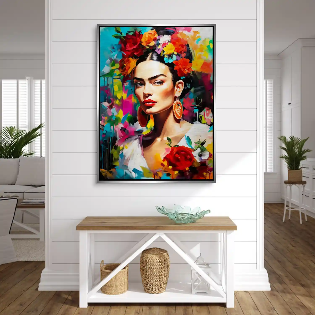 Frida Kahlo Flower AluDibond Gebürstet INGALERIE