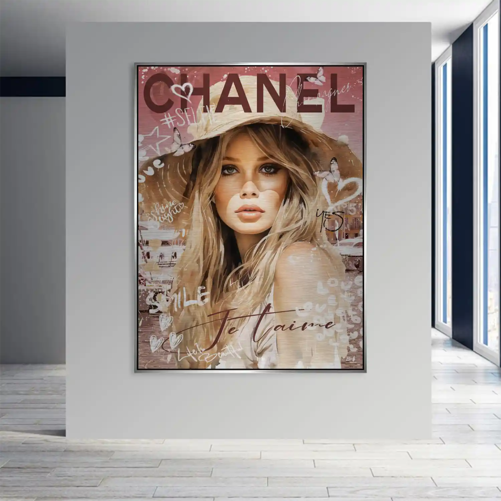 Pop Art Bardot Chanel Aludibond Gebürstet INGALERIE