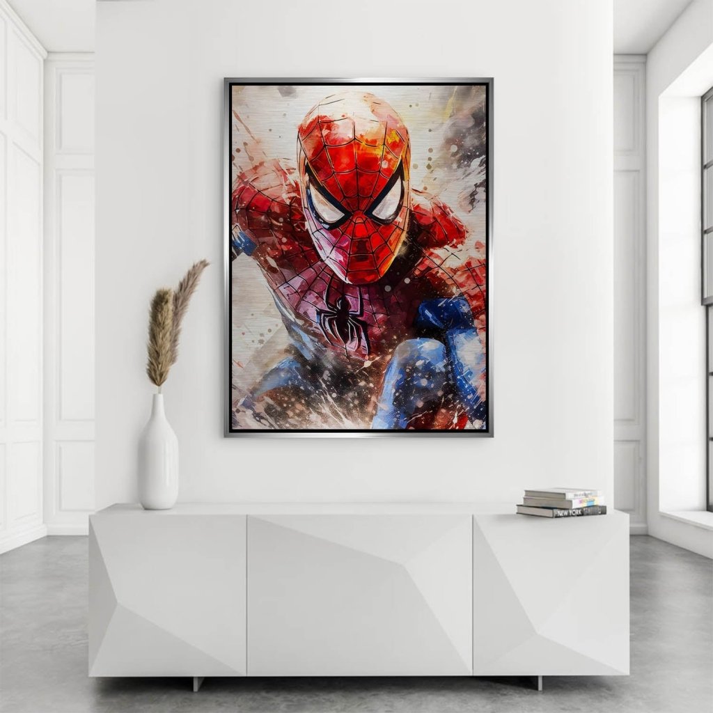 Pop Art Aludibond Brush Spiderman Abstrakt INGALERIE