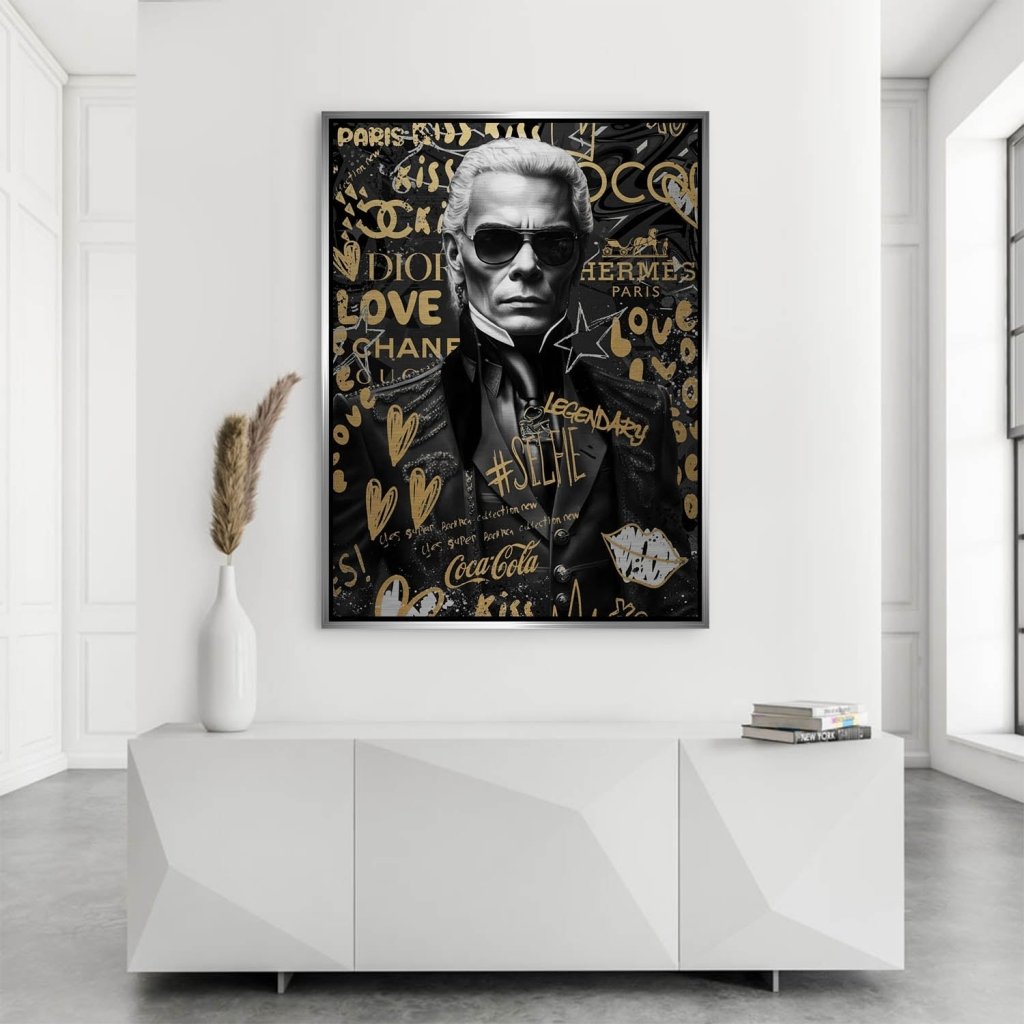 Karl Fashion Pop Art Aludibond Brush Bild INGALERIE