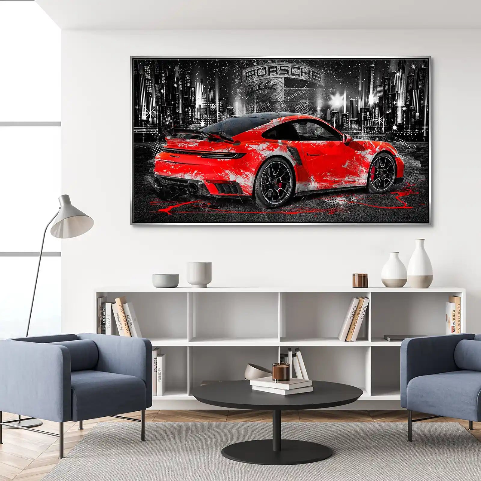 Porsche 911 Turbo Abstrakt Style Leinwand Bild INGALERIE