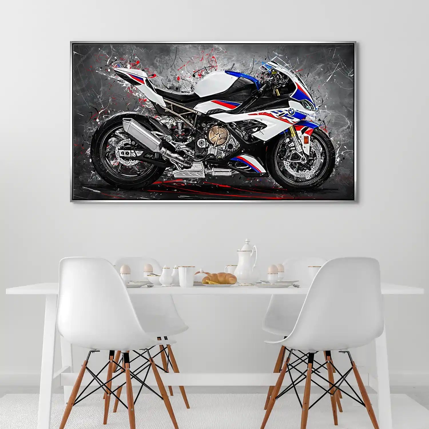 BMW S1000RR Abstrakt Leinwand Bild INGALERIE