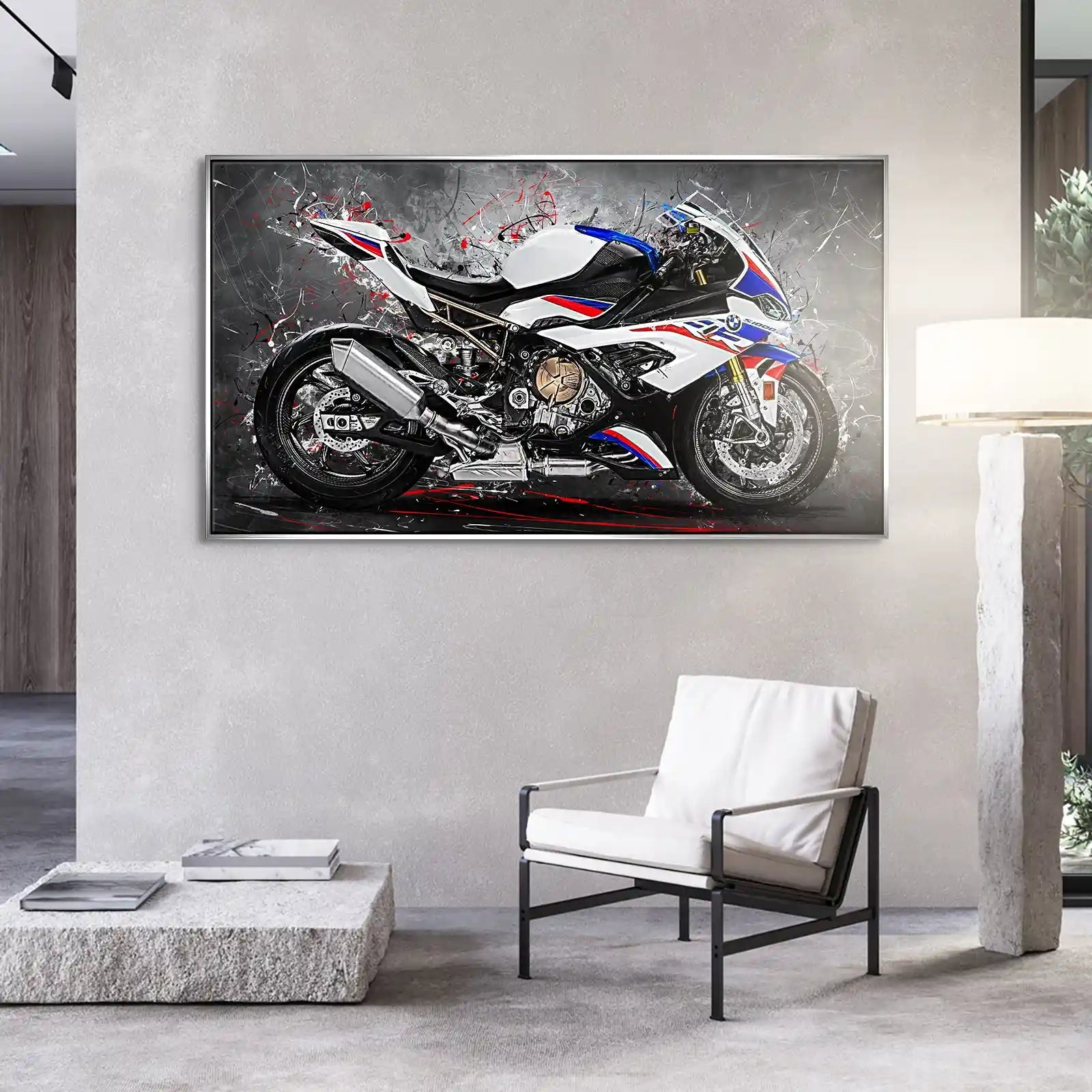 BMW S1000RR Abstrakt Leinwand Bild INGALERIE