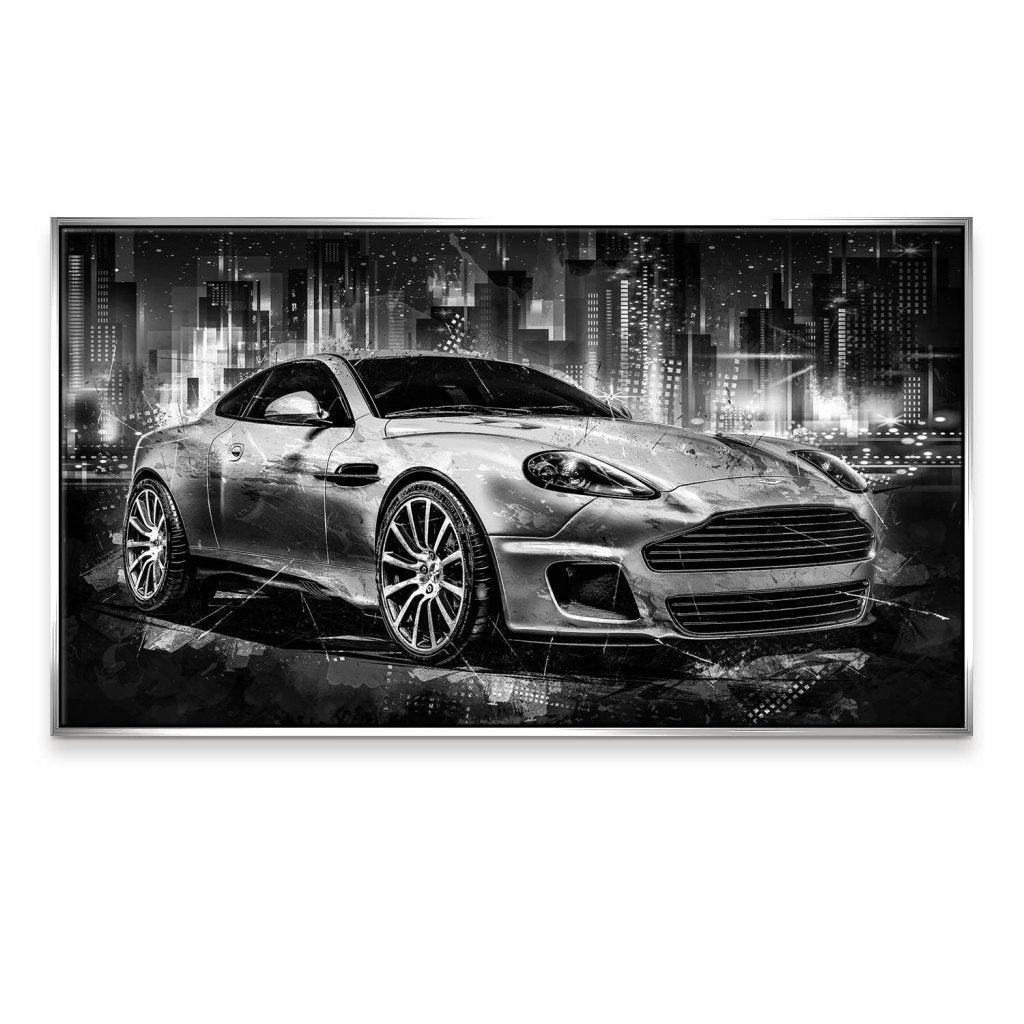 Aston Martin Abstrakt Dark Style Leinwand Bild INGALERIE