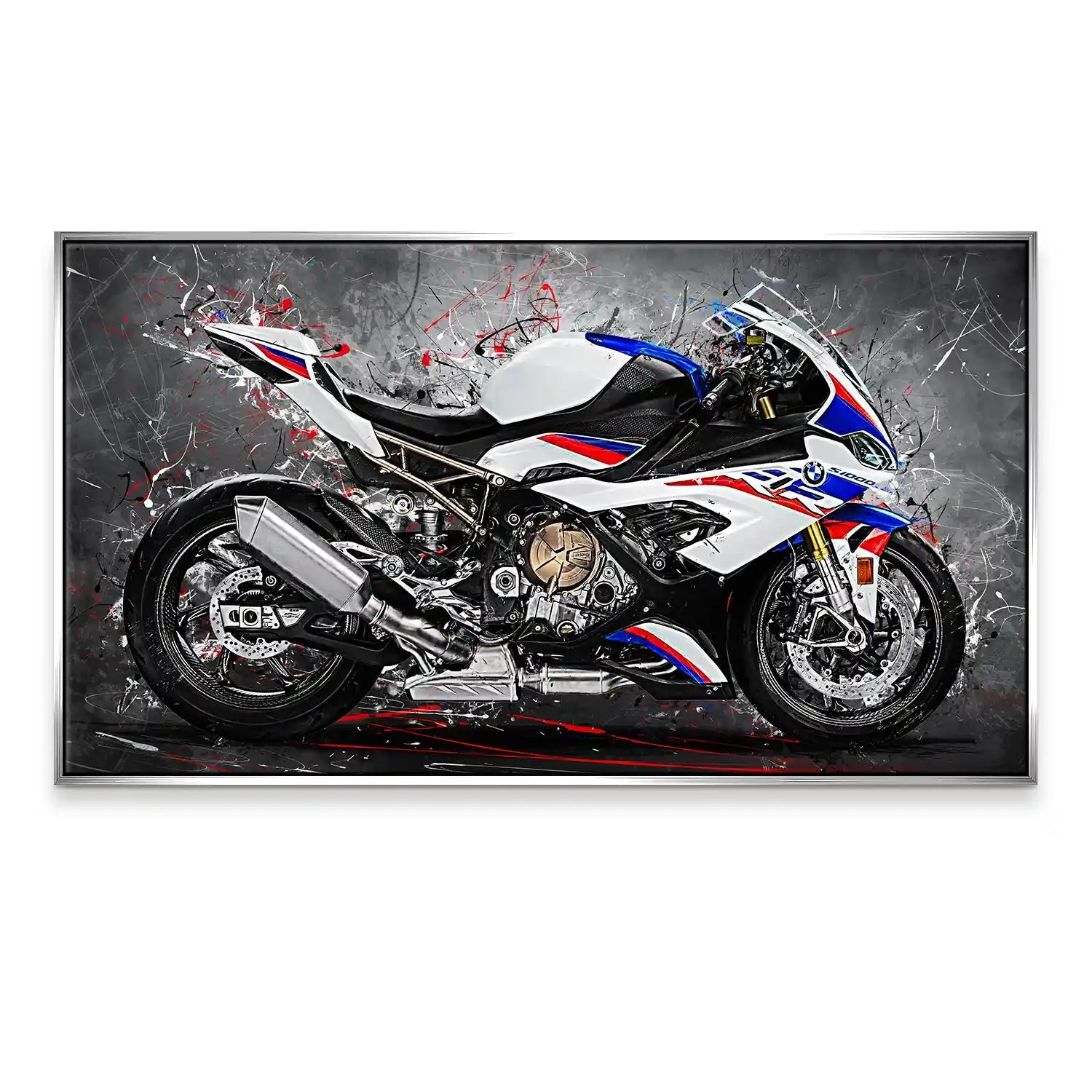 BMW S1000RR Abstrakt Leinwand Bild INGALERIE