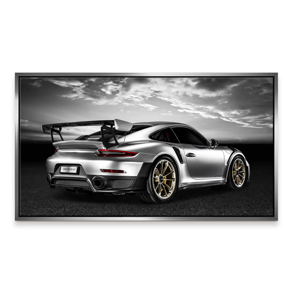 Porsche GT2 RS Sunset City Style Leinwand Bild INGALERIE