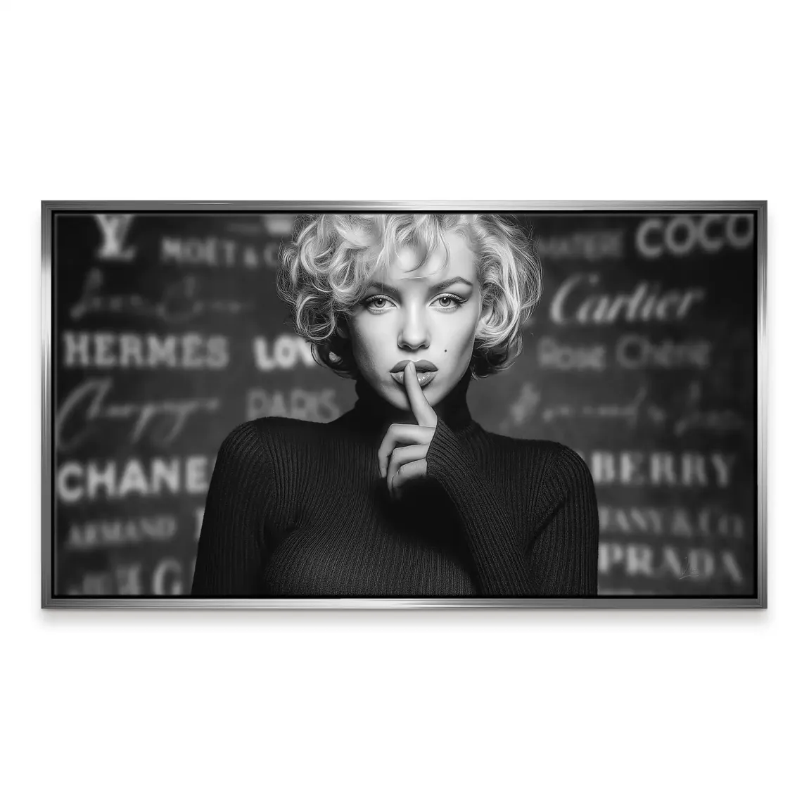 Marilyn Monroe Black Secret Leinwand Bild