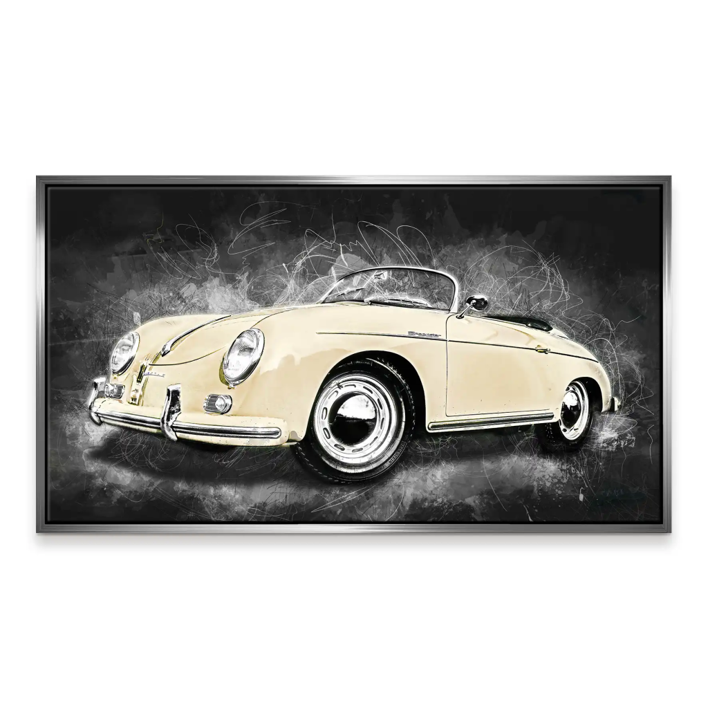 Retro Porsche Speedster Abstrakt Style Leinwand Bild INGALERIE