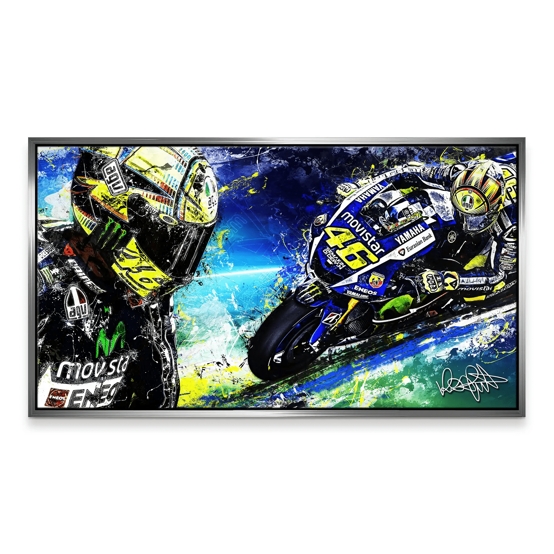 Rossi Moto Art Leinwand Bild INGALERiE