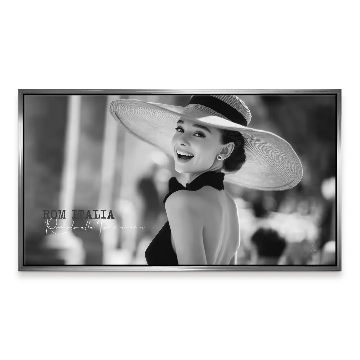 Audrey Hepburn Italia Leinwand Bild