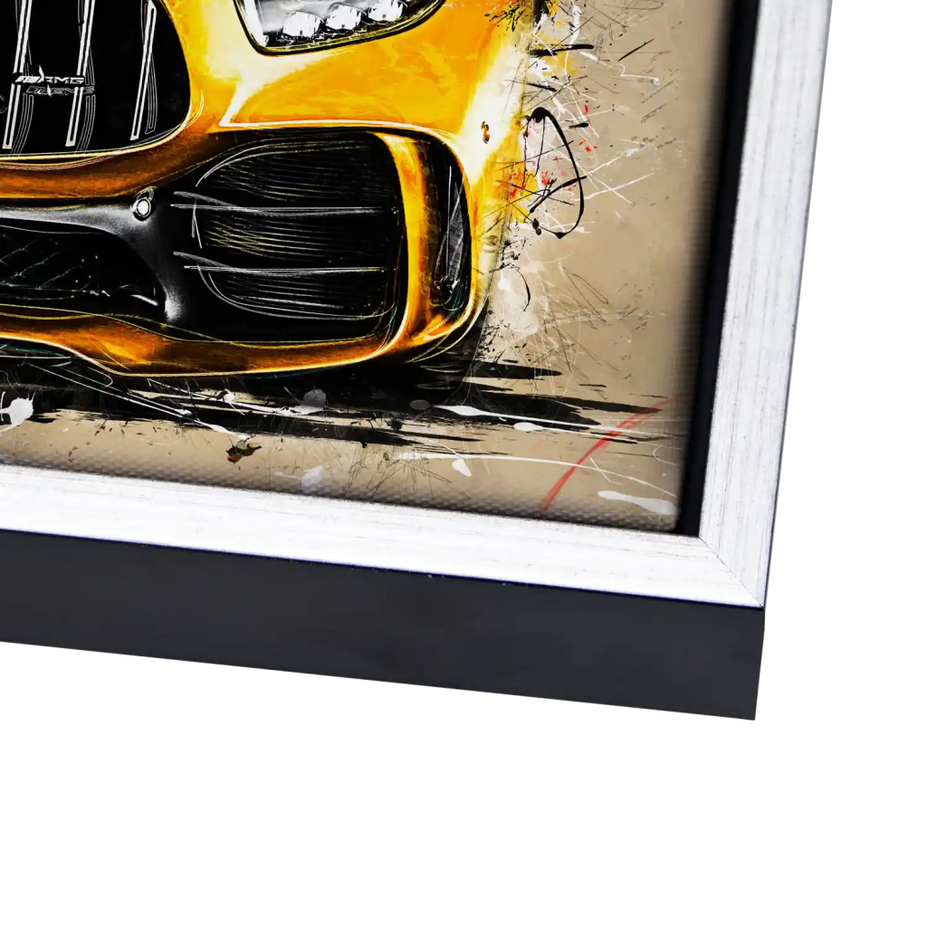 Mercedes AMG GT Retro Style Style Leinwand Bild INGALERIE