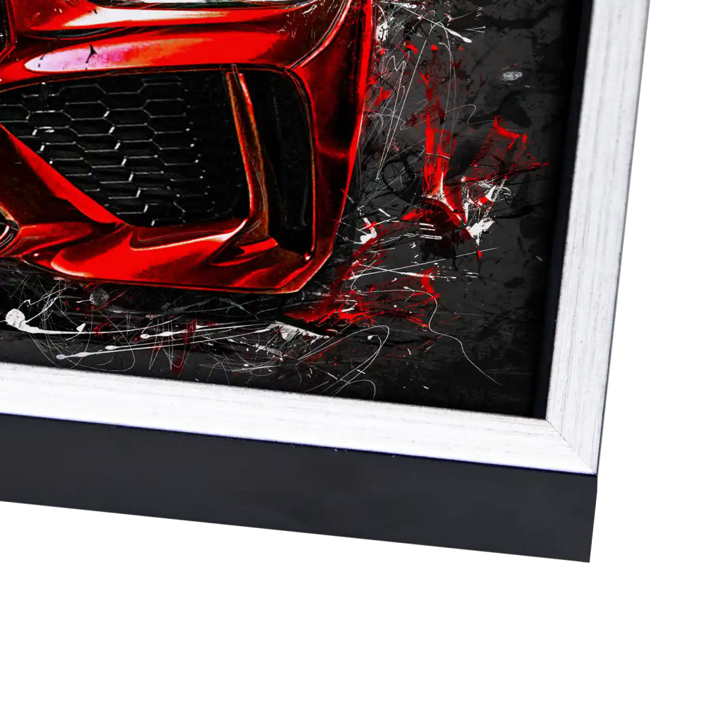 BMW M4 Abstrakt Red Style Leinwand Bild INGALERIE