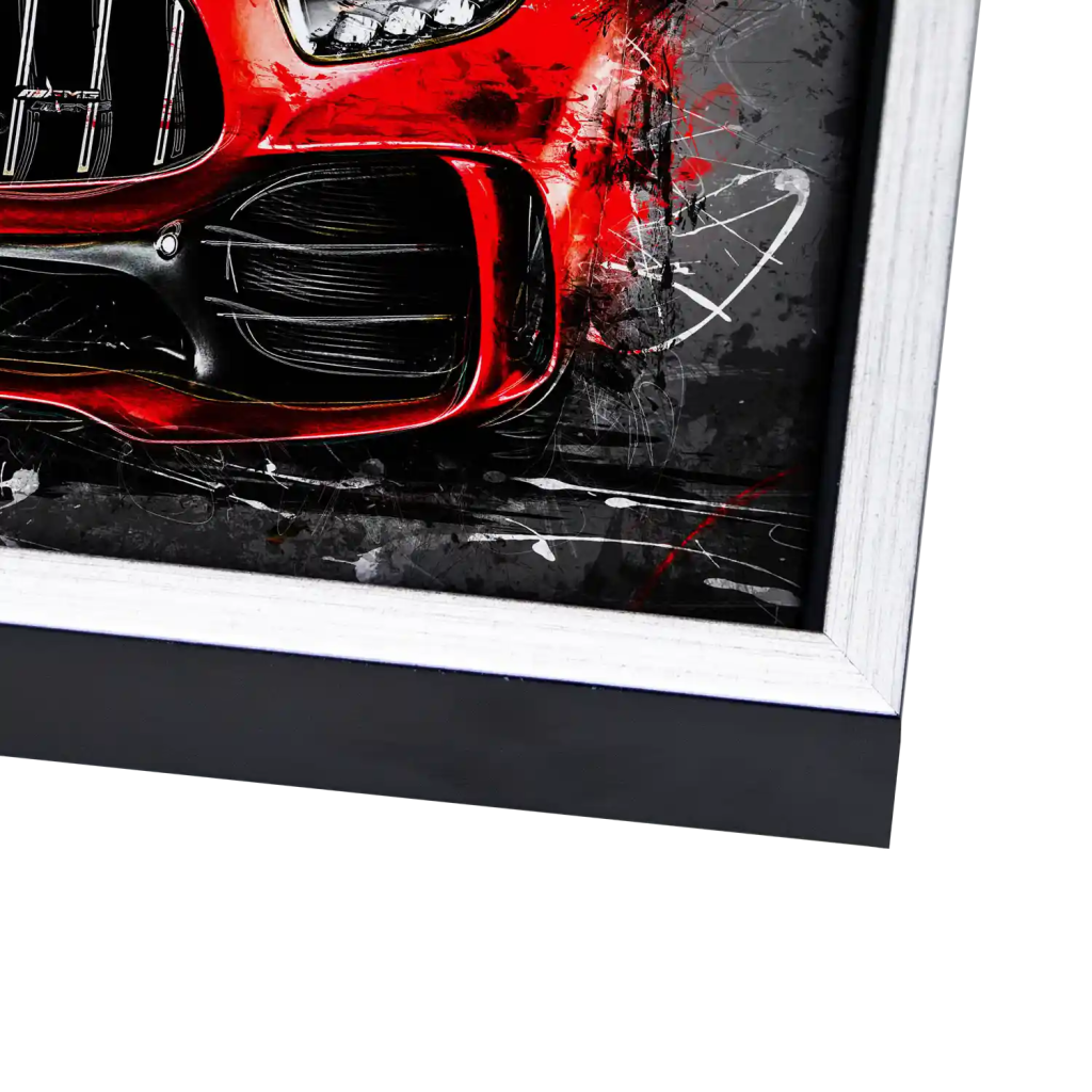 Mercedes AMG GT Abstrakt Rot Leinwand Bild INGALERIE