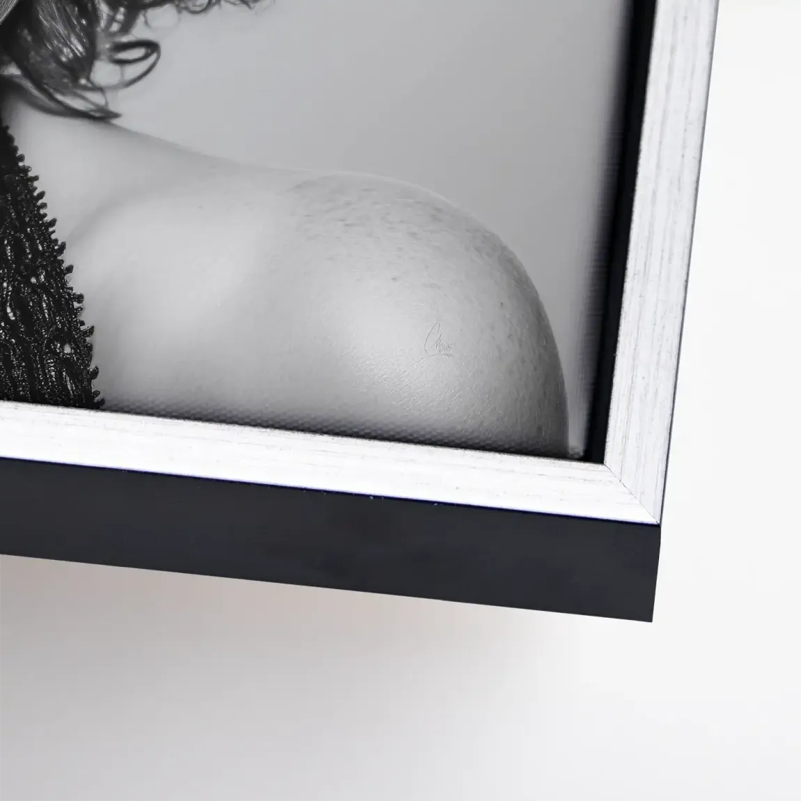 Marilyn Silent Secret Black Leinwand Bild