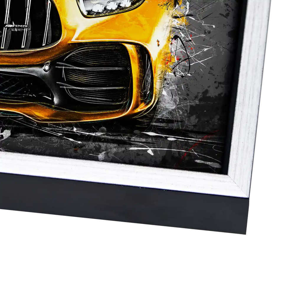 Mercedes AMG GT Yellow Style Style Leinwand Bild INGALERIE