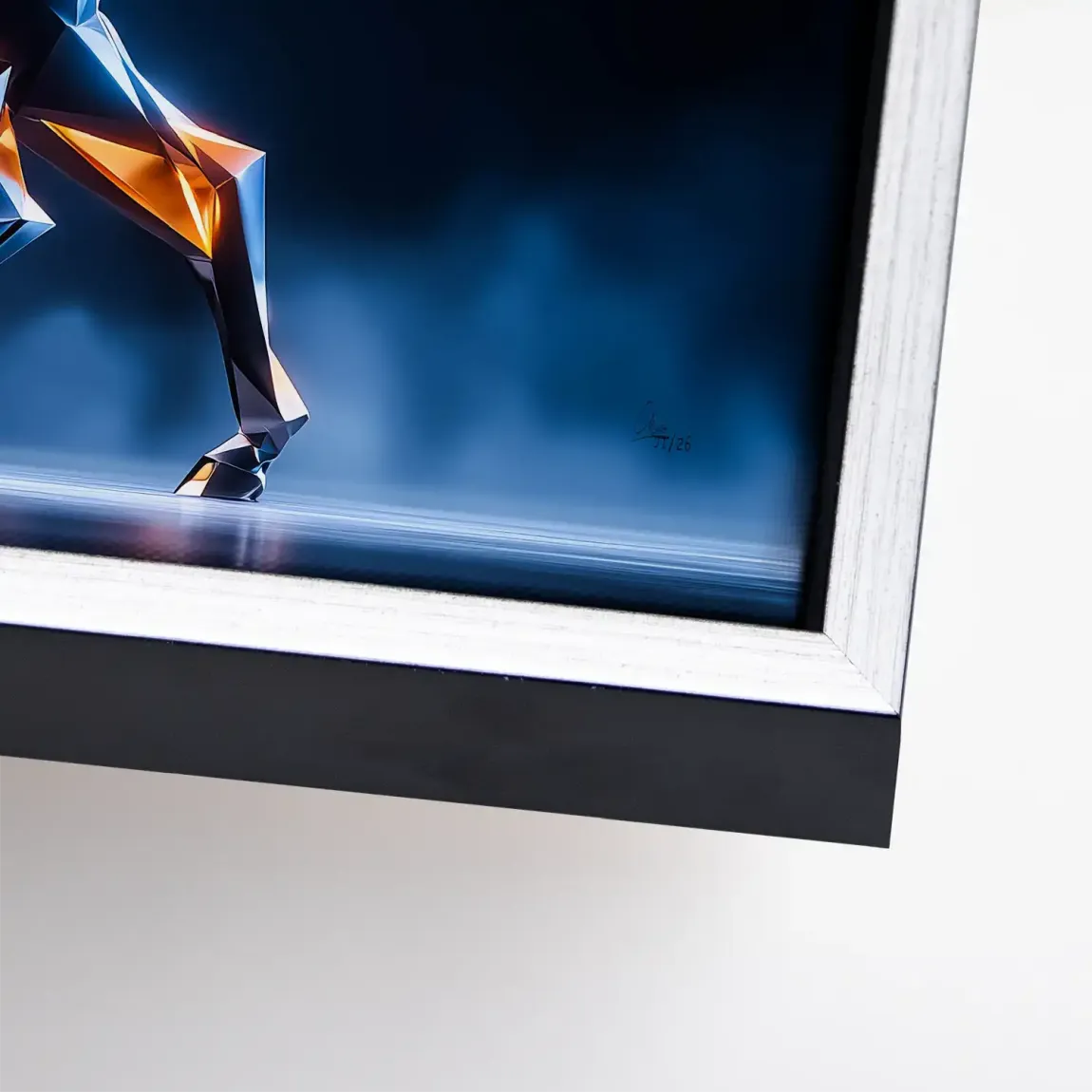 Kristall Hirsch Leinwand Bild