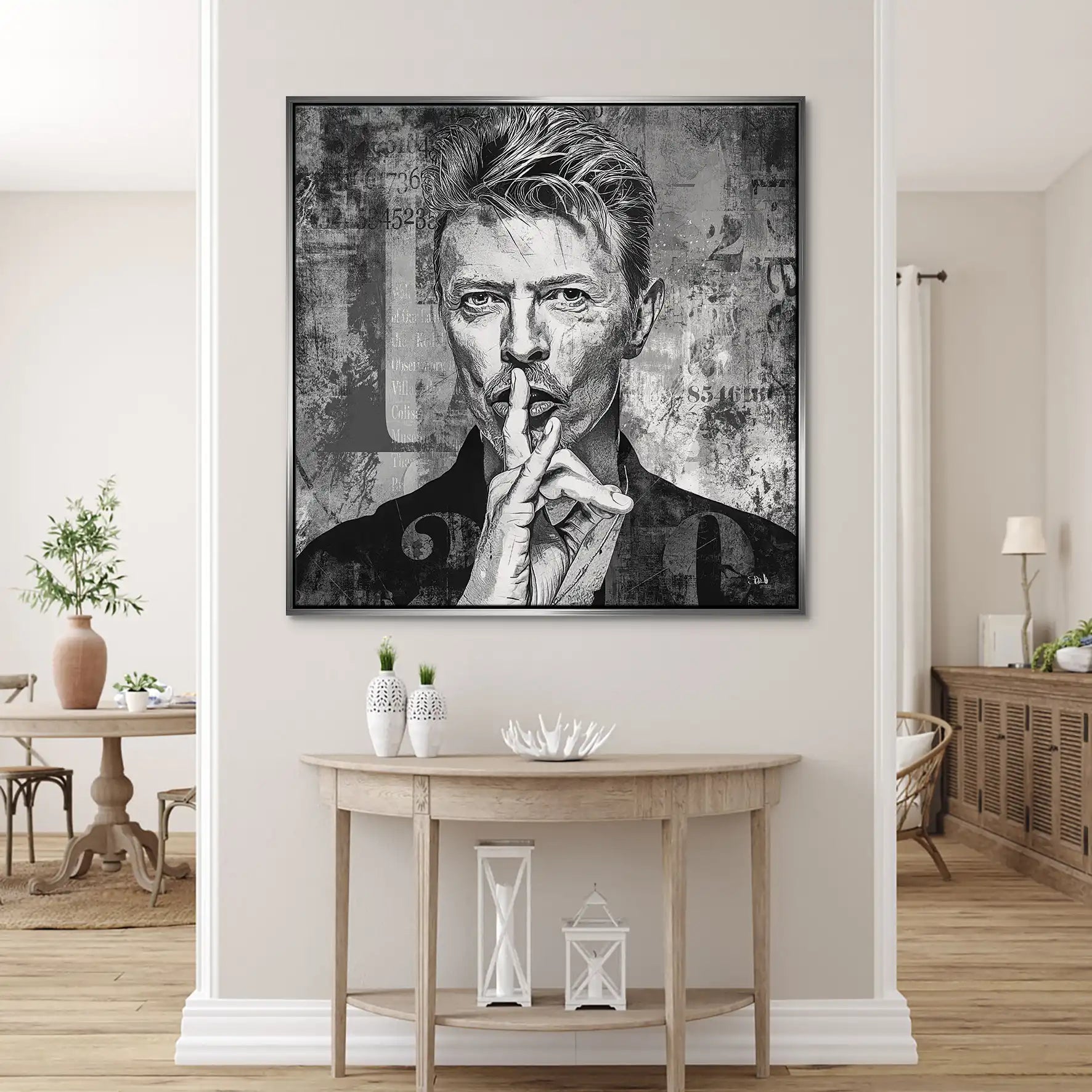 David Bowie Abstrakt Black Style Leinwand Bild INGALERIE