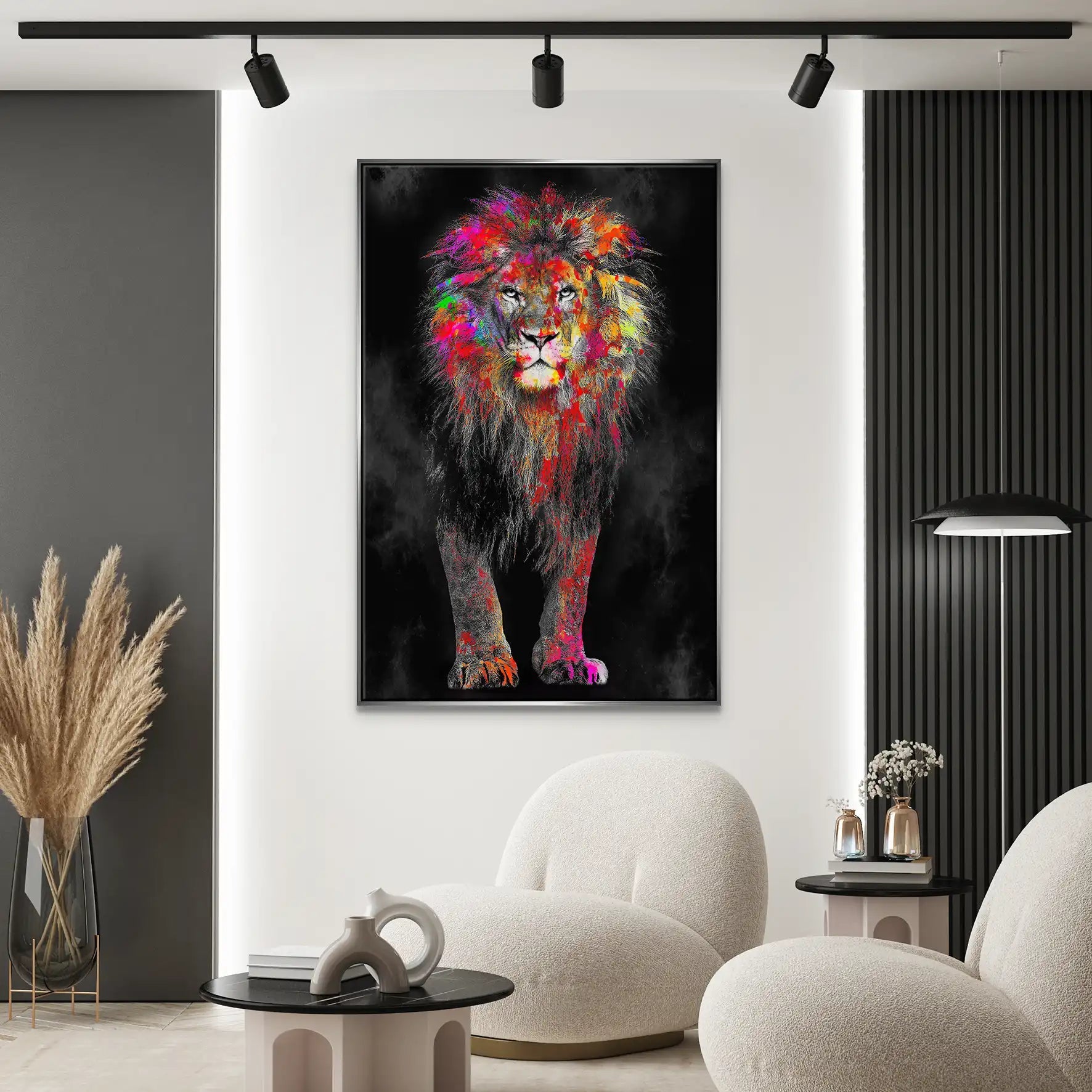 Lion Color Style Leinwand Bild INGALERIE