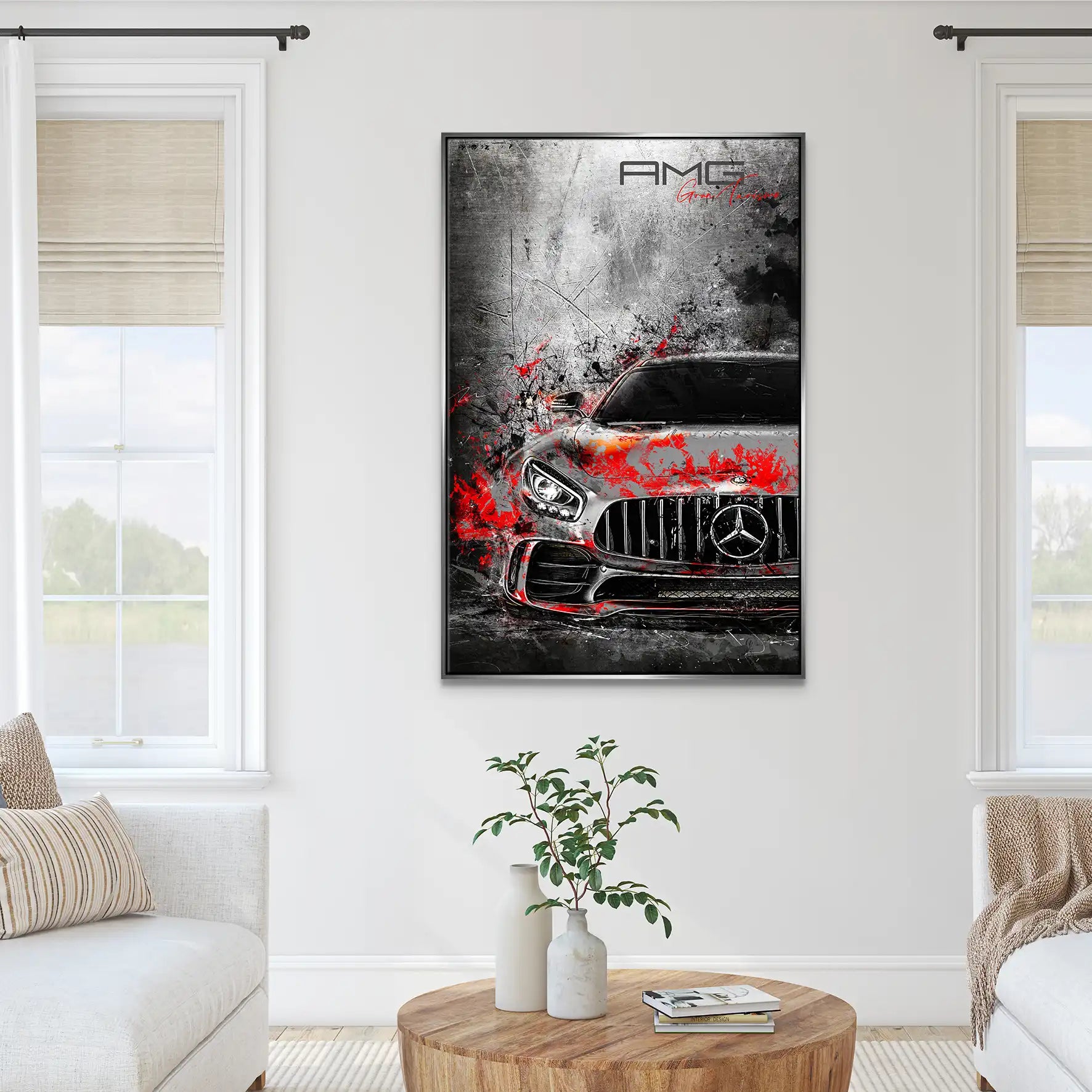 Mercedes AMG GT Abstrakt Modern Leinwand Bild INGALERIE