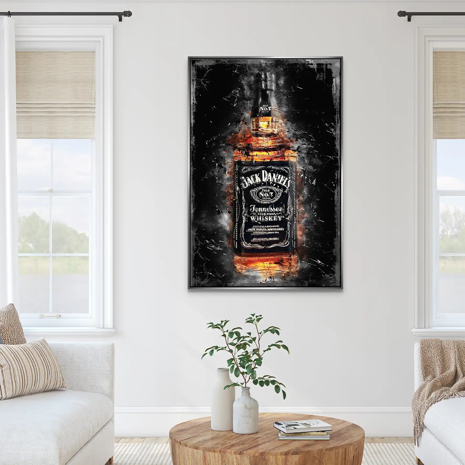 Jack Whisky Abstrakt Leinwand Bild INGALERIE