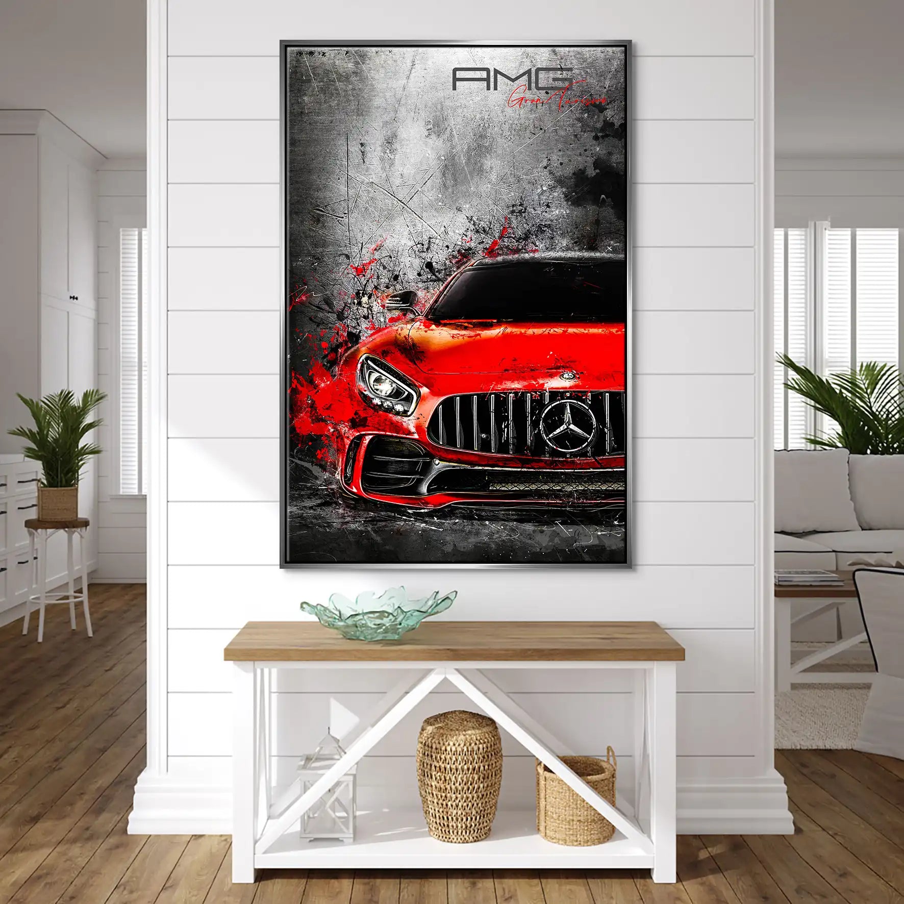 Mercedes AMG GT Red Style Leinwand Bild INGALERIE