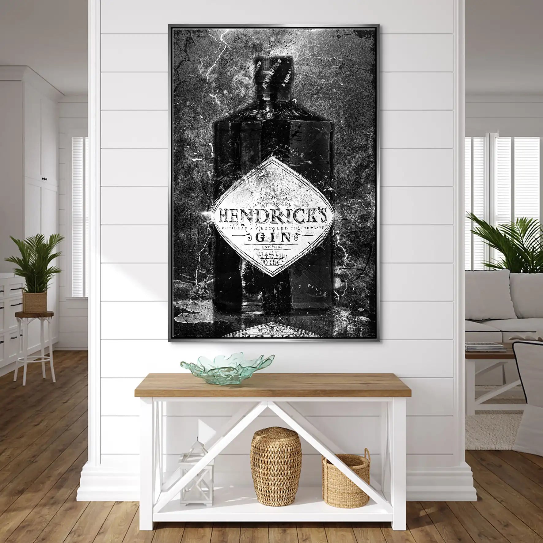 Gin Abstrakt Black Style Leinwand Bild INGALERIE