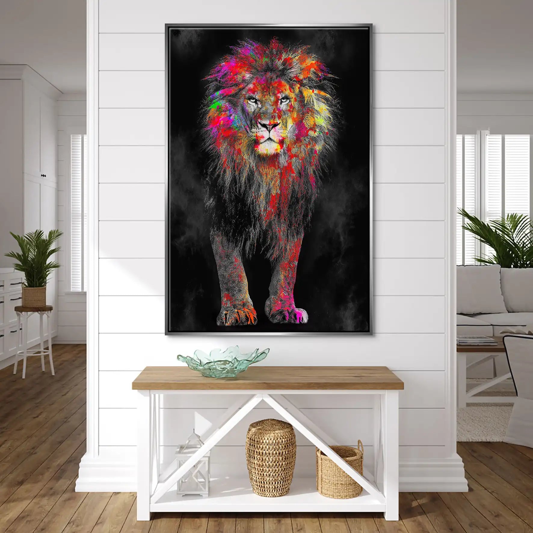 Lion Color Style Leinwand Bild INGALERIE