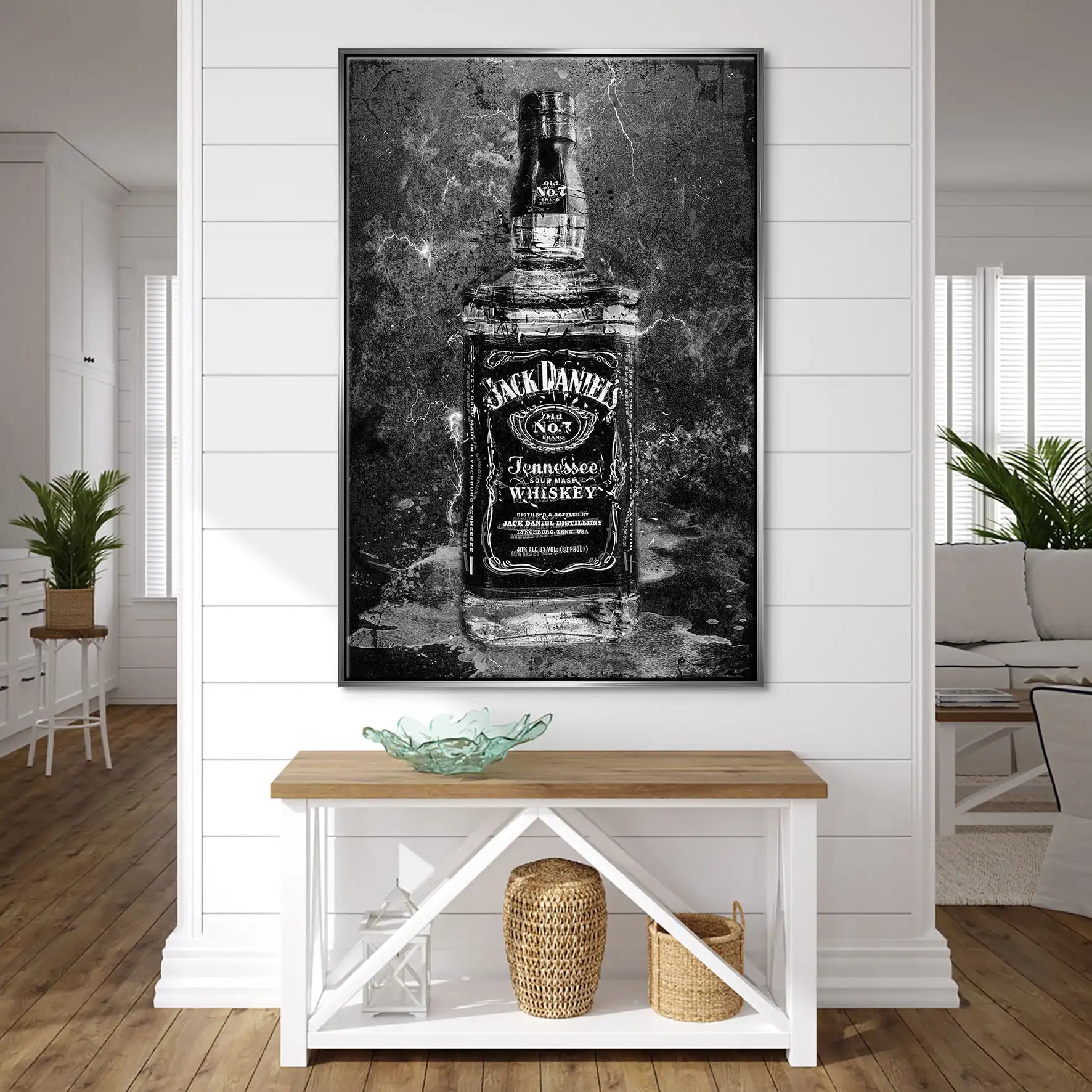 Jack Whisky Black Style Leinwand Bild INGALERIE