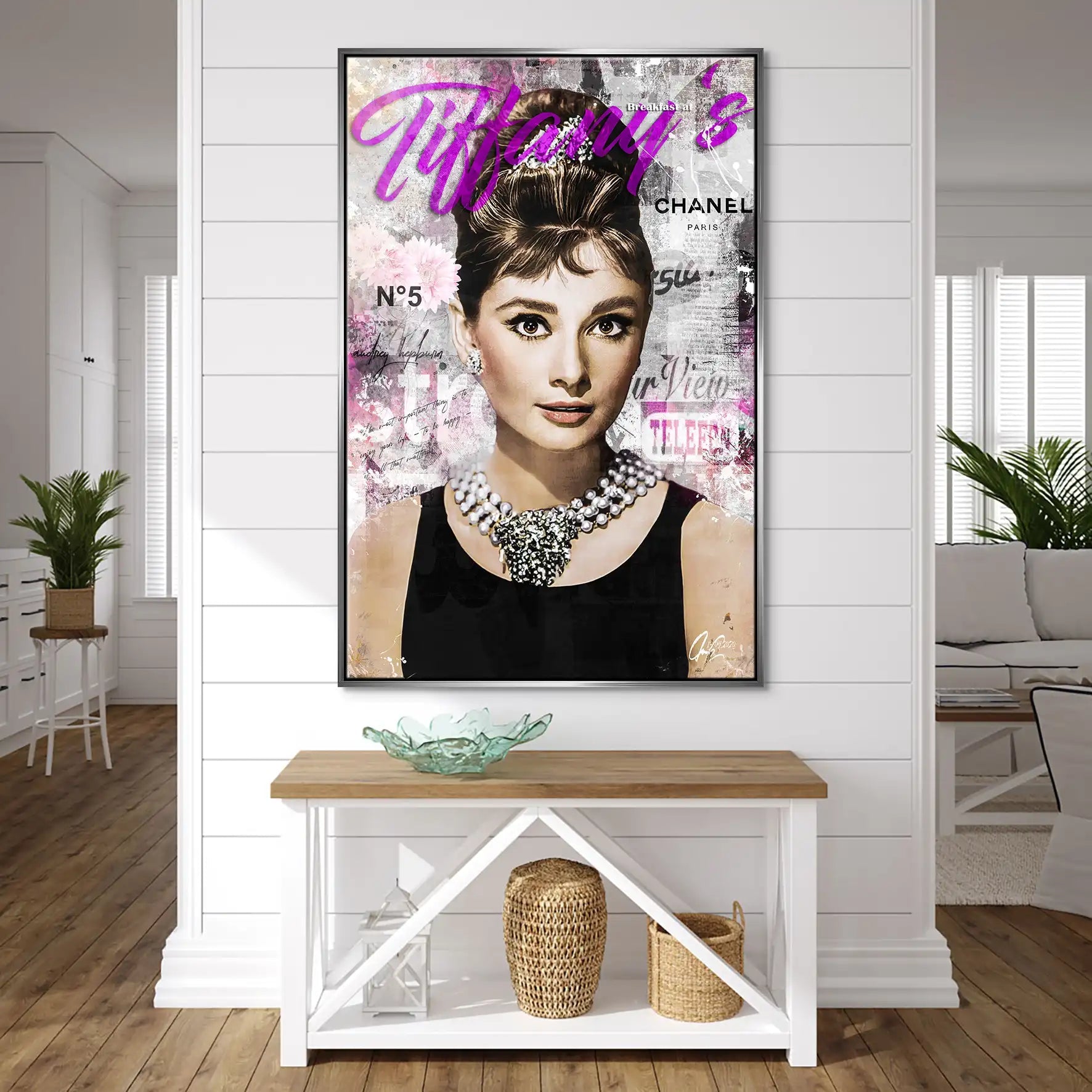 Audrey Tiffany Purple Art Leinwand Bild INGALERIE