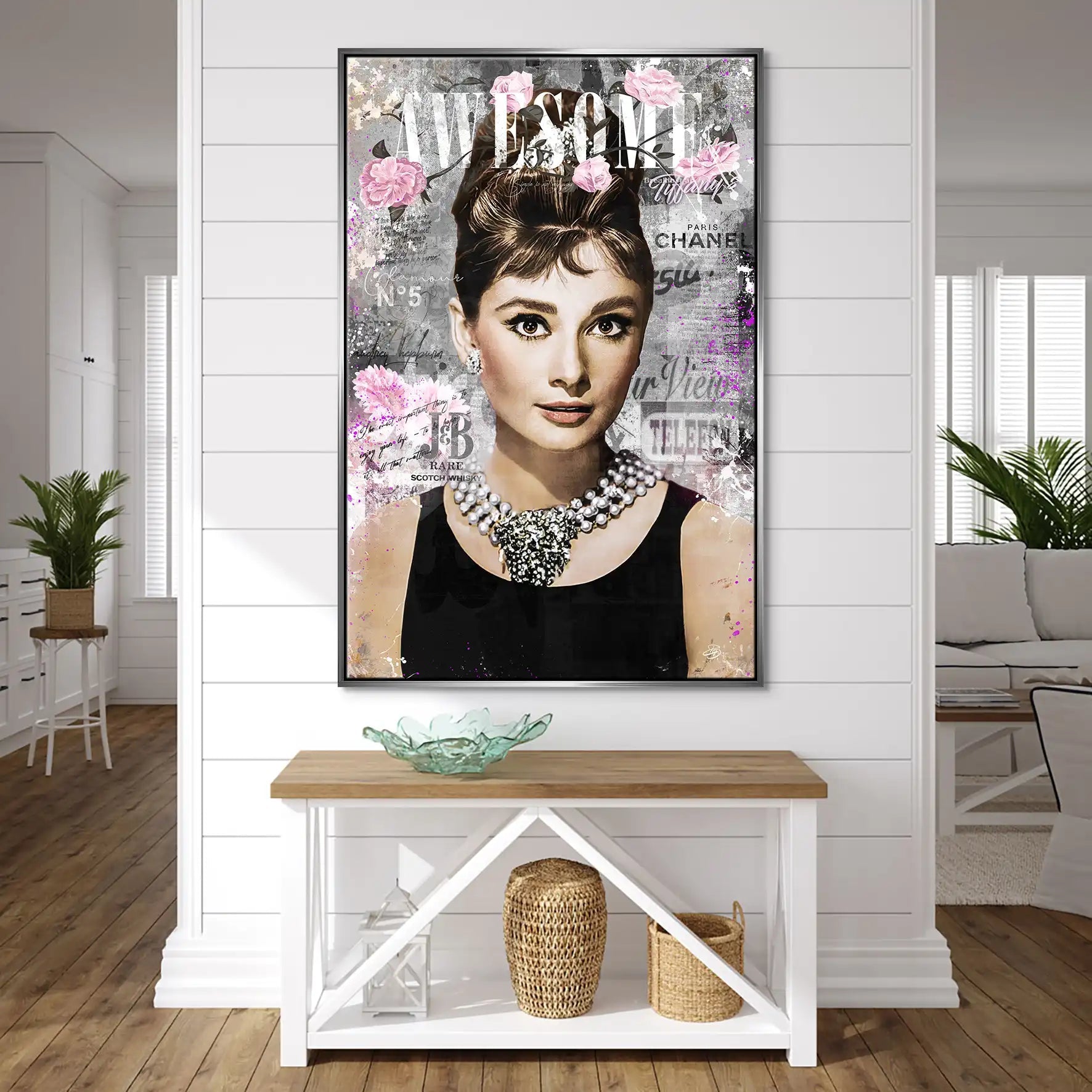 Audrey Hepburn Awesome Pop Art Leinwand Bild INGALERIE