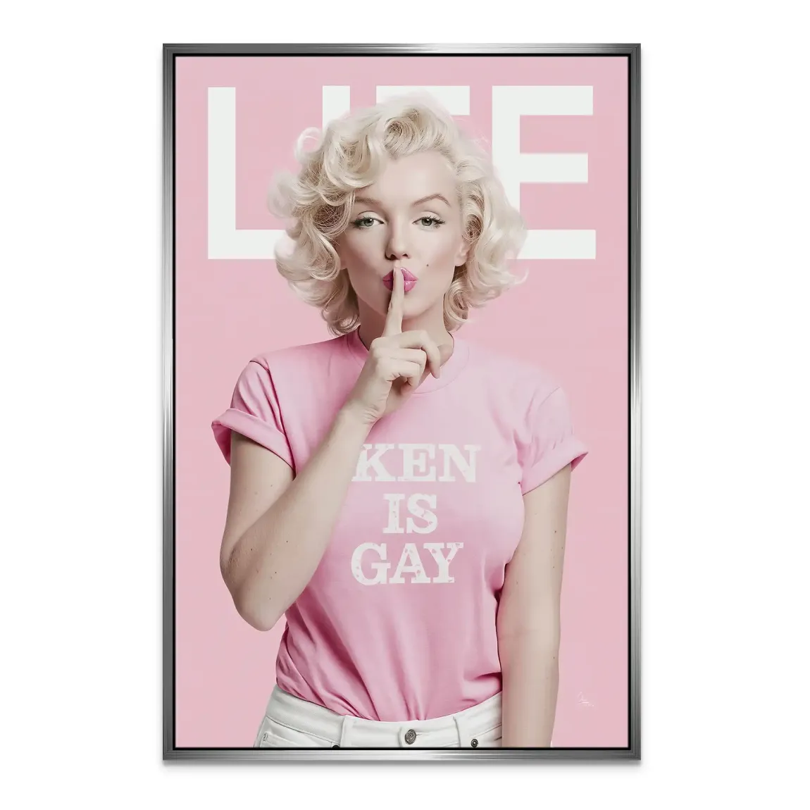 Marilyn Monroe Ken is Gay Leinwand Bild