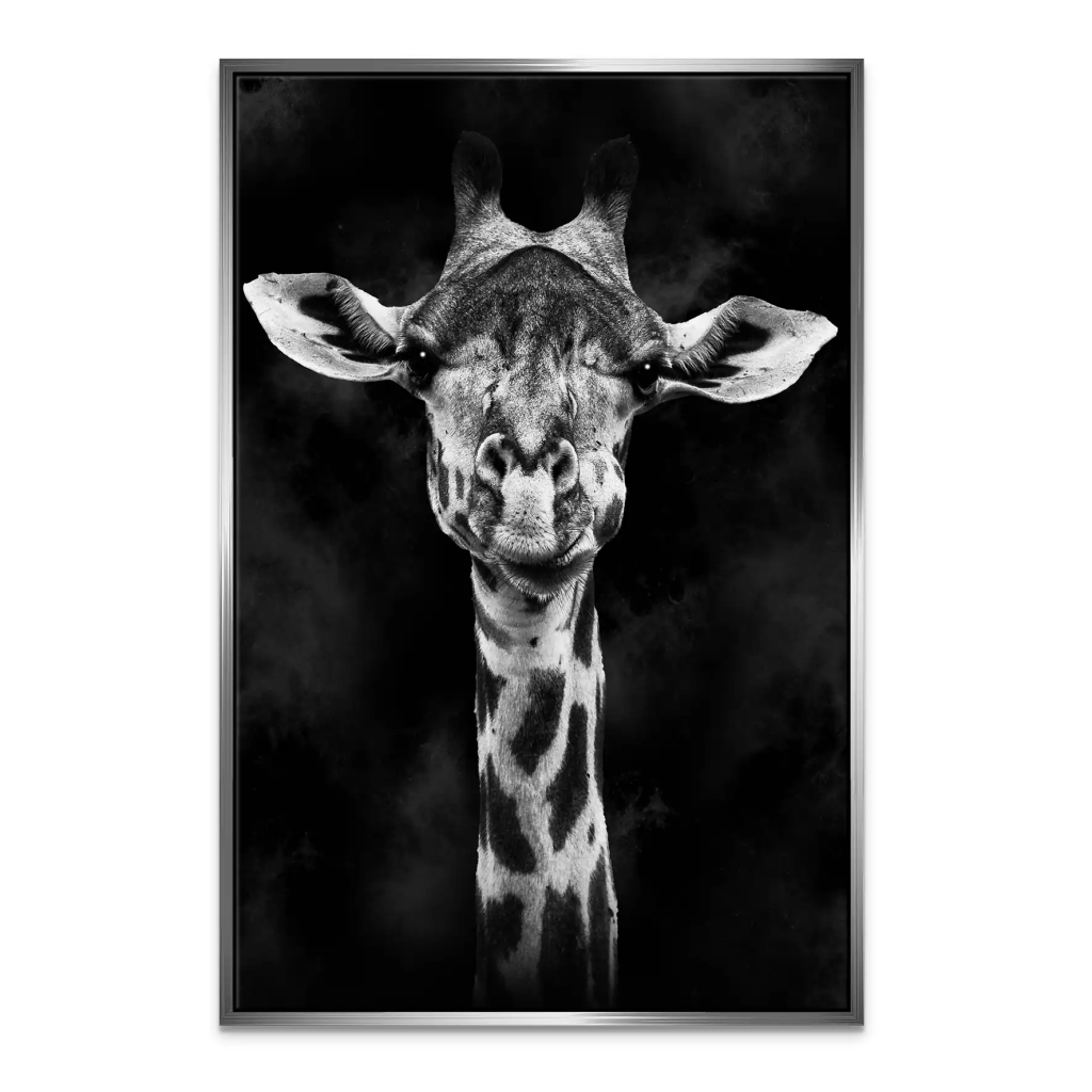 Giraffe Abstrakt Black Style Leinwand Bild INGALERIE