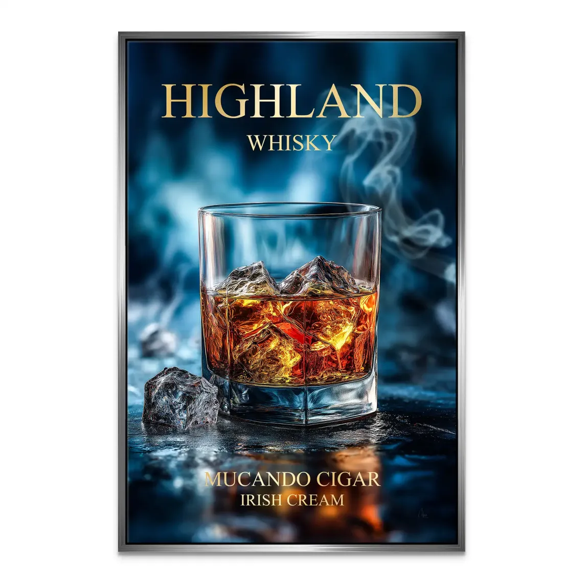 Highland Whisky Glow Leinwand Bild