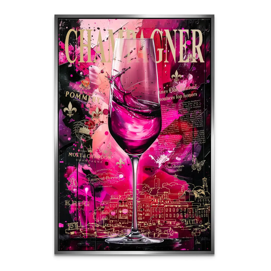 Velvet Royale Champagne Leinwand Bild INGALERIE