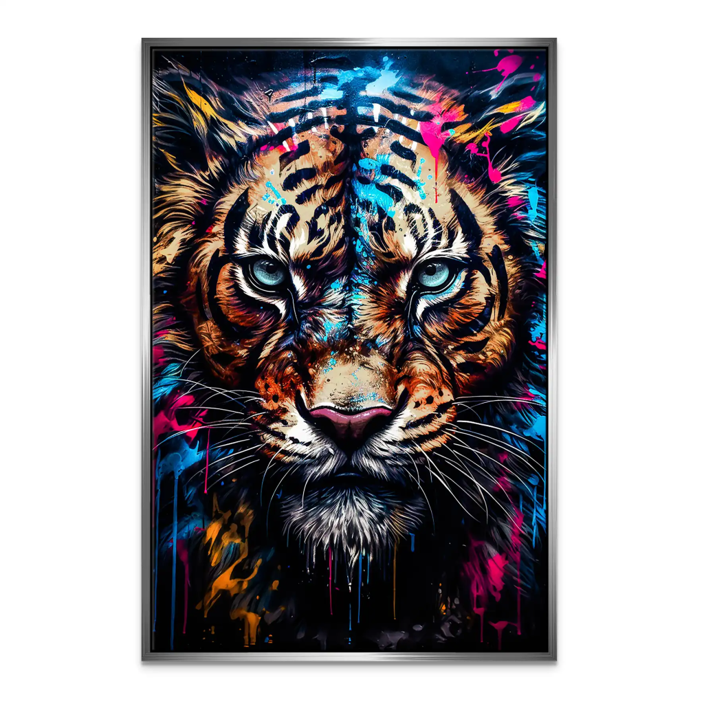 Tiger Abstrakt Style Leinwand Bild INGALERIE