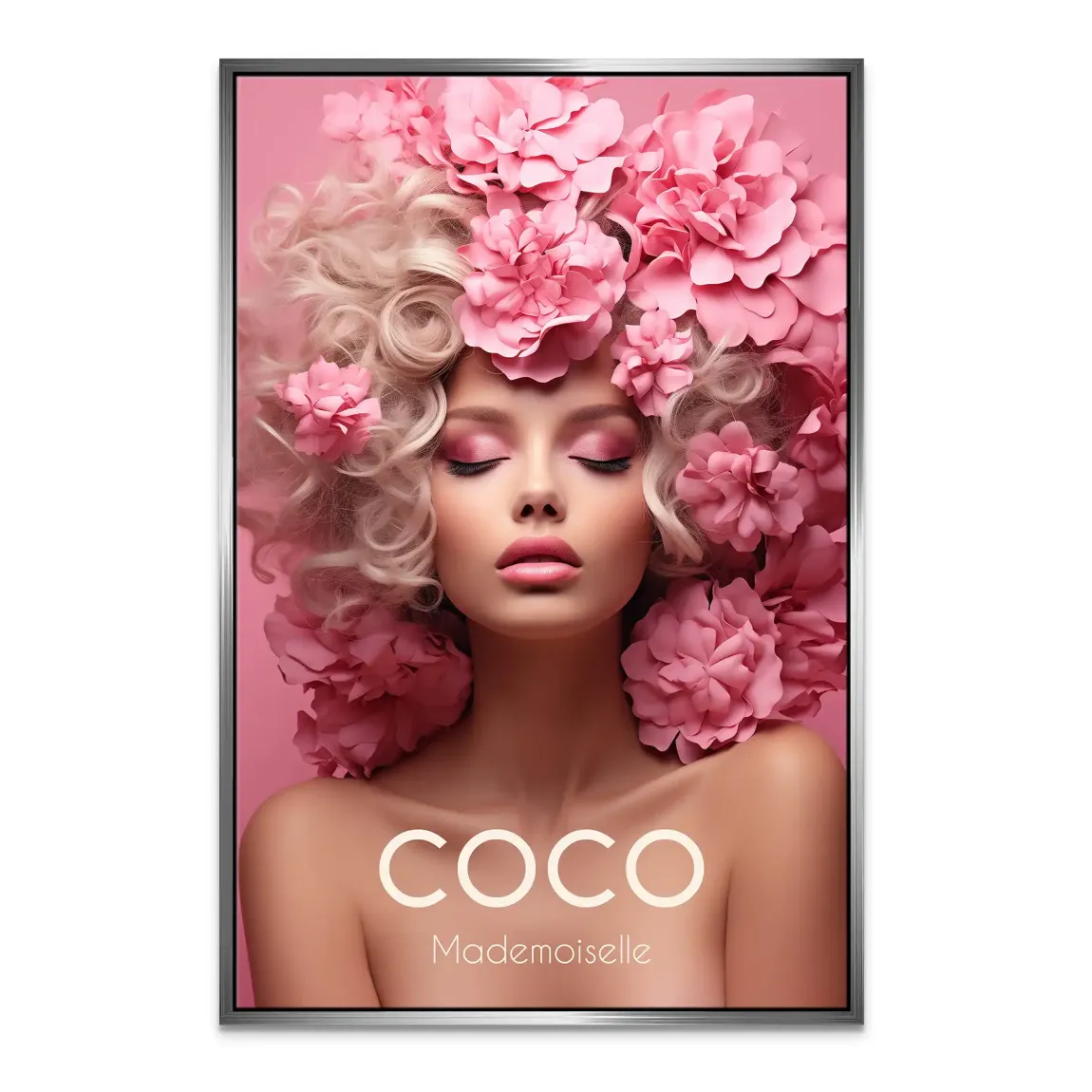 Coco Pink Elegance Leinwand Bild